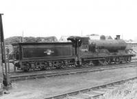 Inverness based Pickersgill 4-4-0 no 54495 on shed at Wick in September 1961. <br><br>[David Stewart 08/09/1961]