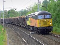 Colas Rail 56094 approaching Oxenholme on 29 May with the Carlisle - Chirk 'logs'.<br><br>[Bill Roberton 29/05/2014]