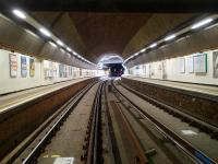 A deserted Wapping Station during line closure on 30 May for platform lengthening work.<br><br>[John Thorn 30/05/2014]