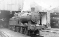 GWR Collett 0-6-0 no 2233 stands outside Oswestry shed in the summer of 1960. <br><br>[David Stewart 18/08/1960]