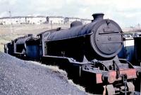 Stored at Eastfield in July 1961 awaiting disposal is Gresley K2 2-6-0 61788 <I>Loch Rannoch</I>. Withdrawn from 65A the previous month the locomotive was cut up at Cowlairs Works two months later.<br><br>[John Robin /07/1961]