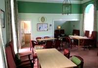 Part of the converted waiting room at the former Caledonian Railway terminus in Montrose, now the residents lounge in a sheltered housing complex [see image 48834].<br><br>[Andy Furnevel 18/09/2014]