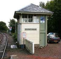 The signal box at Glenfinnan station, looking east in September 2005.<br><br>[John Furnevel 25/09/2005]