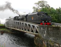 45407 takes <I>The Jacobite</I> excursion to Mallaig over Banavie swing bridge in September 2005.<br><br>[John Furnevel 25/09/2005]