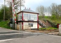 The signal box and level crossing at Culgaith on the Settle and Carlisle Line in May 2006.<br><br>[John Furnevel /05/2006]