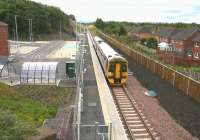 Just add passengers? Newtongrange station on 30 July 2015 looking more or less complete. Arriving at the platform is the 1058 Tweedbank - Newcraighall.<br><br>[John Furnevel 30/07/2015]