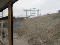 The new structure at Edinburgh Gateway rises. This is the construction site as viewed from a tram.<br><br>[John Yellowlees 04/10/2015]
