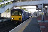 318258 has just terminated at Dalmuir with a service via Yoker on 08 October 2015. The unit then proceeded to the down siding where it coupled to another unit before returning eastwards via Singer.<br><br>[John McIntyre 08/10/2015]