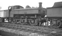 Hawksworth 0-6-0 pannier tank no 1668 in the sidings at Oswestry on 2 October 1961. Built at BR Swindon Works as recently as 1955 the locomotive would remain at Oswestry until eventual withdrawal in January 1965.<br><br>[K A Gray 02/10/1961]