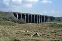 Ribblehead Viaduct seen from the north-west around mid-afternoon on 23 April 2015.<br><br>[Bill Jamieson 23/04/2015]