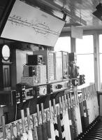 Interior of Quintinhill signal box in 1972. The diagram can now be found at the Devil's Porridge Museum by Eastriggs [see image 54155].<br><br>[Dougie Squance (Courtesy Bruce McCartney) 01/07/1972]