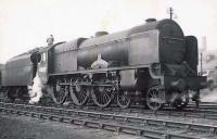 Unrebuilt Royal Scot 46137 <I>The Prince of Wales's Volunteers (South Lancashire)</I> on shed at Polmadie in the summer of 1949. <br><br>[G H Robin collection by courtesy of the Mitchell Library, Glasgow 09/07/1949]