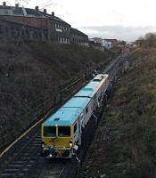 SB Rail ballast tamping machine inches up the down line and 'commits a SPAD' in the line of duty.<br><br>[Martin MacGuire 06/04/2016]