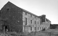 Pitlessie Maltings, terminus of a branch off the Cults Limeworks Railway, in 1992 shortly before conversion to flats.  The siding and loop were located to the right.<br><br>[Bill Roberton //1992]