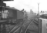 Various manoeuvres taking place at the east end of Newcastle Central. A photograph thought to have been taken in the spring of 1961.<br><br>[K A Gray //1961]