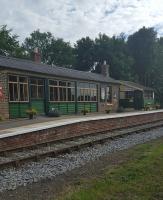 This award-winning restored station is currently not served pending completion of a platform extension to give an acceptable stepping distance. Also there is currently no service between Leeming Bar and Northallerton owing it seems to flood damage.<br><br>[John Yellowlees 23/07/2016]