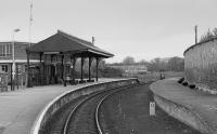 Forres passenger station, view looking west.<br><br>[Bill Roberton //1991]