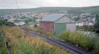 View south over the site of Patna station in 1996 showing the former goods shed.<br><br>[Ewan Crawford //1996]