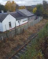 The former station building at Millerhill looking south.<br><br>[John Yellowlees 07/11/2016]