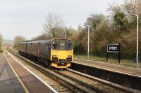 150 108, a First Great Western stopper, heading to Weymouth, I believe this train may have originated in Gloucester and travelled via Bristol Temple Meads and Westbury.<br><br>[Peter Todd 13/02/2017]