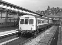 Metro Cammell DMU 101 202 waits at the platform at Windsor and Eton Central in 1987. [Ref query 932]<br><br>[Bill Roberton //1987]
