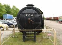 On display at the Great Central Railway gala on 6 May 2017 were the smokebox and cab of the new build <I>Clan</I> project. Bearing the number 72010, which would have been next in the Clan series if the order hadn't been cancelled, these initial parts of the locomotive, which will carry the name <I>Hengist</I>, are seen here in the yard at Quorn & Woodhouse. [See image 29914]<br><br>[Peter Todd 06/05/2017]