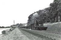 BR light Pacific 72009 <I>Clan Stewart</I> near Beith in July 1959 with a St Enoch - Stranraer express.  <br><br>[G H Robin collection by courtesy of the Mitchell Library, Glasgow 14/07/1959]