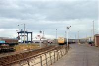A DMU leaves Ardrossan Winton Pier (then known as Ardrossan Harbour). The station has closed and its replacement is to the left of the track.<br><br>[Andy Kirkham //]