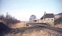 The closed station at Broughton, looking west towards Symington in 1966.<br><br>[John Robin 25/03/1966]