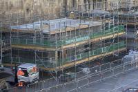 The first of the new buildings in the old car park area at Queen Street begins to take shape. [See image 59772] for an earlier photo of its curious foundations.<br><br>[Colin McDonald 11/09/2017]