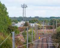 A real tangle or railways. On the right, just out of frame, is Byrehill Junction. The photograph is taken from Blacklands Junction looking east. The Kilwinning to Byrehill line runs on an embankment from left to right in the distance. On the left was the Blacklands Junction to Doura line, at a lower level, which passed under the Kilwinning to Byrehill line. Stobbs Junction was where the Bogend Pit and Misk Colliery No 1 branch met the Doura branch having passed under the Blacklands to Byrehill line. Eglinton Iron Works was just beyond the Kilwinning to Byrehill embankment. And all that is before mentioning the Lanarkshire and Ayrshire behind me ...<br><br>[Ewan Crawford 14/09/2017]