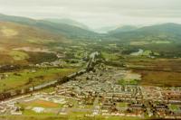 Banavie (centre) with the Caledonian Canal, Neptune's Staircase and Loch Lochy in the distance taken from a Helicopter on a flight from Fort William and around Ben Nevis, was really amazing!!!!<br><br>[Gordon Steel 17/08/1987]
