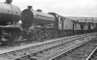 Locomotives stabled for the weekend in the yard at Heaton MPD standing in the sunshine on Sunday 18 June 1961. Those present on this particular occasion include home based class J39 0-6-0 no 64806. <br><br>[K A Gray 18/06/1961]