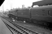 A4 Pacific no 60011 <I>Empire of India</I> leaves Newcastle Central in the spring of 1961 with an ECML service.<br><br>[K A Gray //1961]