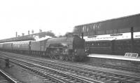 Locally based A1 Pacific no 60157 <I>Great Eastern</I> arrives at Doncaster on 6 July 1963 with the summer Saturday 10.25am Kings Cross - Scarborough.<br><br>[K A Gray 06/07/1963]