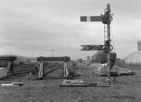 Looking west from the formation of the main line at Slateford into Princes Street Station in 1982.  The signals were related to the training centre located in the closed signal box.<br>
<br>
<br><br>[Bill Roberton //1982]