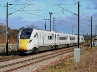 Unbranded 801101 passes St Germains with an Edinburgh - Doncaster training run.<br><br>[Bill Roberton 19/03/2018]