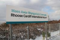 Rhoose Cardiff International Airport. Could this be this Britain's second longest station name?<br><br>[Alastair McLellan 19/03/2018]