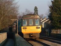 Eastbound Pacer crosses the Wetherall Viaduct.<br><br>[Ewan Crawford //]