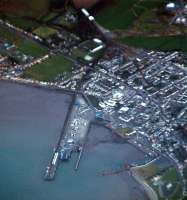 Aerial view of Stranraer Harbour with the closed Stranraer Town at top centre.<br><br>[Ewan Crawford //]