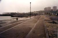 Greenock Harbour. Greenock Central is to the right and the quayside was reached via a ramp down from the station.<br><br>[Ewan Crawford //]