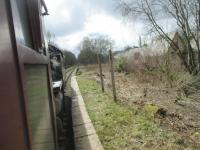 <h4><a href='/locations/S/Stubbins'>Stubbins</a></h4><p><small><a href='/companies/E/East_Lancashire_Railway'>East Lancashire Railway</a></small></p><p>East Lancashire Railway train from Rawtenstall to Bury Bolton Street, behind BR Standard Class 4 2-6-4T 80080, passing disused Stubbins station, closed in 1972 and not revived for heritage operations, on 5th April 2016. On the right is the trackbed of the former main line to Accrington, closed in 1966, that made a connection with what was formerly the Bacup branch south of Stubbins station although no Accrington line platforms were provided there. 14/17</p><p>05/04/2016<br><small><a href='/contributors/David_Bosher'>David Bosher</a></small></p>