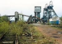 Polmaise Colliery from the east. Access by kind permission of NCB.<br><br>[Ewan Crawford //1988]
