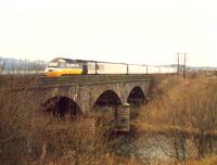 Diverted westbound 125 crossing the Clydebridge Viaduct.<br><br>[Ewan Crawford //1988]