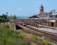 Looking north at the original Perth station, beyond the building to the right is the new portion from its massive enlargement.<br><br>[Ewan Crawford 13/07/2003]