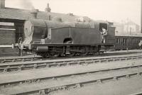 Thompson Q1 class 0.8.0T 69927 at Eastfield Sheds in 1951. Built by the GCR as a 0.8.0 tender engine in 1907 this locomotive was rebuilt as a tank engine by the LNER in 1942. 69927 was withdrawn from Eastfield in the Spring of 1956.<br><br>[G H Robin collection by courtesy of the Mitchell Library, Glasgow 12/10/1951]