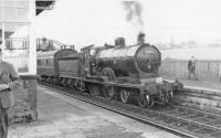 Last train to Uplawmoor with Caley Bogie 54465. It will continue to Beith Town.<br><br>[John Robin 27/05/1962]