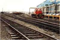 Industrial locomotive passing Strip Mill.<br><br>[Ewan Crawford //]