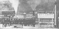 First train from Newcastle via the Border Counties Railway arrives.<br><br>[Bruce McCartney Collection //]