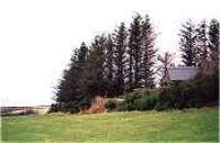 Looking north towards the station houses at Enzie station.<br><br>[Ewan Crawford //]